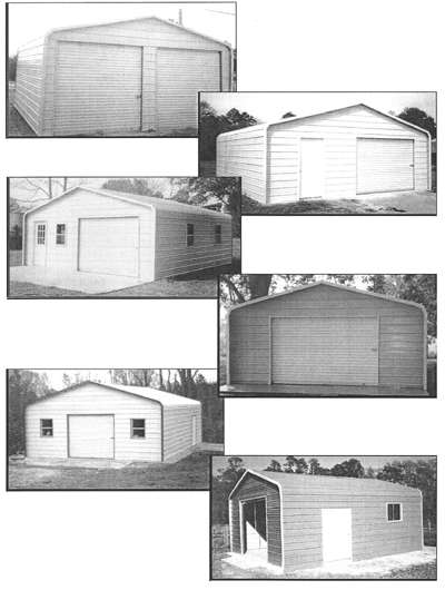 Enclosed Metal Building, workshop, garage, utility building, storage building.